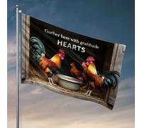 Drapeaux cool pour dortoir universitaire « Gather Here With Gratitude, Hearts ». Drapeaux pour chambre d'adolescentes, décoration de maison amusante (152 x 244 cm)