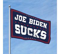 Drapeaux cool pour dortoir universitaire Joe Biden Sucks Drapeau de jardin Drapeaux amusants pour chambre de filles (152 x 244 cm)