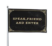 Drapeaux cool pour dortoir universitaire Parler ami et Ente drapeaux amusants pour décoration de bière (30 x 45 cm)