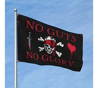 Drapeaux cool pour dortoir universitaire pirate sans guts ni gloire, drapeau de jardin, drapeaux amusants pour chambre de filles (60 x 90 cm)