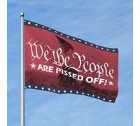 Drapeaux cool pour dortoir universitaire We The People Are Pissed Off Drapeau de jardin Drapeaux amusants pour chambre de filles (152 x 244 cm)