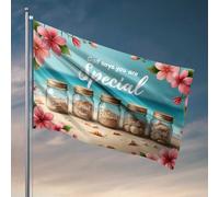 Drapeaux cool pour homme, grotte, Dieu dit que vous êtes spécial : une collection de bocaux de plage drapeaux pour chambre de filles, accessoires de chambre cool pour t-shirt (60 x 90 cm)