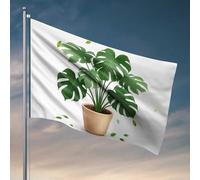 Drapeaux cool pour homme grotte Monstera Deliciosa : un drapeau de plante tropicale d'intérieur pour chambre de filles, accessoires de chambre cool pour t-shirt (60 x 90 cm)