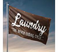 Drapeaux cool pour la lessive de dortoir universitaire : le cycle sans fin drapeaux pour adolescents accessoires de bar en plein air décoration (152 x 244 cm)