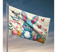Drapeaux cool pour les gars Blessed Is The Womb That Bore You. Drapeau décoratif amusant pour chambre à coucher (30 x 45 cm)