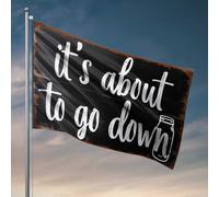 Drapeaux cool pour les gars de chambre avec inscription « It's About To Go Down : A Jarred Moment Flag Country Boy » - Décorations de piscine en plein air (152 x 244 cm)