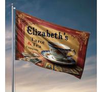 Drapeaux cool pour les gars Elizabeth's Tarot & Tea Company Drapeau Décoration de patio Accessoires et décoration de grotte d'homme (152 x 244 cm)