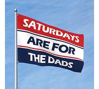 Drapeaux cool pour Man Cave Saturdays Are For The Dads Drapeau Automne Drapeau Jardin College Chambre Drapeaux (152 x 244 cm)