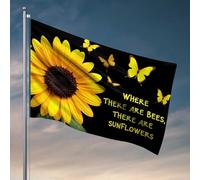 Drapeaux Country Boy abeilles et tournesols : un parfait appariement drapeau pour décoration de chambre d'adolescent (60 x 90 cm)