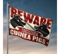 Drapeaux Country Boy avec inscription « Beware Of The Zombie » - Pour décoration de chambre d'adolescent (30 x 45 cm)