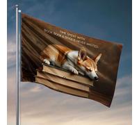 Drapeaux Country Boy Time Spent With Books And Dogs Is Never Wasted pour décoration de cabane (152 x 244 cm)
