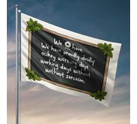 Drapeaux Country Boy « We Have Proudly Duly Acikry Wreising Days Working Dalys Without S » pour chambre de garçon (120 x 180 cm)