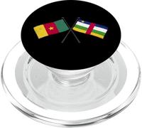 Drapeaux croisés Cameroun République Centrafricaine PopSockets PopGrip pour MagSafe