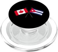 Drapeaux croisés Canada Cuba Patrimoine Canadien cubain PopSockets PopGrip pour MagSafe