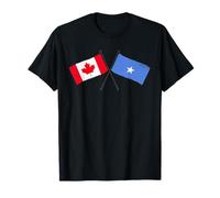 Drapeaux croisés Canada Somalie Patrimoine Canadien somalien T-Shirt