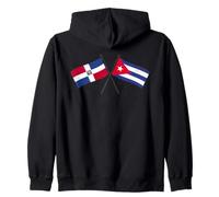 Drapeaux croisés de la République Dominicaine Cuba Sweat à Capuche