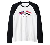 Drapeaux croisés de l'Égypte Britannique Manche Raglan