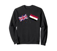 Drapeaux croisés de l'Égypte Britannique Sweatshirt