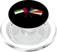 Drapeaux croisés des Seychelles des Émirats Arabes Unis Racines Seychellois PopSockets PopGrip pour MagSafe
