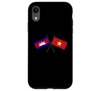 Drapeaux croisés du Cambodge Vietnam Coque pour iPhone XR