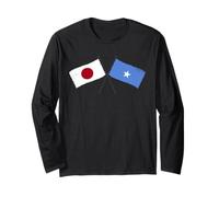 Drapeaux croisés du Japon Somalie Patrimoine somalien Japonais Manche Longue