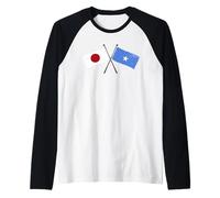 Drapeaux croisés du Japon Somalie Patrimoine somalien Japonais Manche Raglan