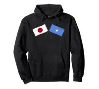 Drapeaux croisés du Japon Somalie Patrimoine somalien Japonais Sweat à Capuche
