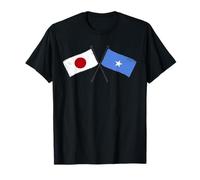 Drapeaux croisés du Japon Somalie Patrimoine somalien Japonais T-Shirt