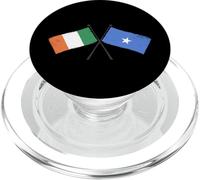 Drapeaux croisés Irlande Somalie Patrimoine Somali Irlandais PopSockets PopGrip pour MagSafe