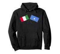 Drapeaux croisés Italie Somalie Patrimoine somalien Italien Sweat à Capuche