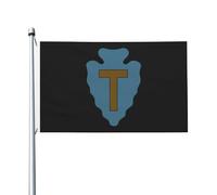 Drapeaux CSIB de la 36e division d'infanterie pour l'extérieur, drapeau en polyester robuste double face de 90 x 150 cm pour la décoration de jardin extérieur, de festival ou de maison, drapeaux de bi