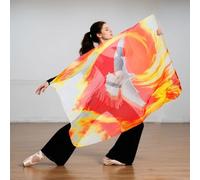 Drapeaux d'adoration pour la danse - 170 x 110 cm | Drapeaux blancs d'adoration de feu de louange de danse | Accessoires de scène en mousseline pour concerts d'exercices, prières, débutants chrétiens