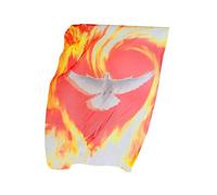 Drapeaux d'adoration | Tissu d'adoration du feu avec barres extensibles | Bannière en mousseline de soie pour filles, débutants, danseuses chrétiennes | Idéal pour les spectacles, les événements, la