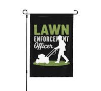 Drapeaux d'agent de surveillance des pelouses, drapeau de jardin personnalisé d'agent de surveillance des pelouses 12x18, drapeaux de jardin double face pour la décoration extérieure