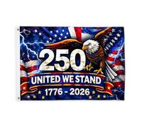 Drapeaux d'aigle pour extérieur, drapeau patriotique à rayures et étoiles audacieuses avec bannière en corde, décoration d'extérieur résistante à la décoloration pour porche, balcon, terrasse, patio