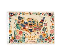Drapeaux d'aigle pour extérieur, drapeaux festifs d'étoiles vibrantes, panneaux décoratifs d'extérieur rouges avec œillets décoratifs pour porche, jardin, balcon, maison - 0,6 x 0,9 m