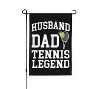 Drapeaux d'amateur de tennis, drapeaux de légende de tennis de mari papa, de tennis de mari papa, 12 x 18,