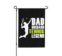 Drapeaux d'amateur de tennis, drapeaux de légende de tennis de mari papa, de tennis de mari papa, 12 x 18 bannière décorative double face