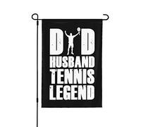 Drapeaux d'amateur de tennis Drapeaux de légende de tennis de papa de mari, de mari papa nouveauté 12 x 18 p