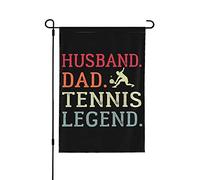 Drapeaux d'amateur de tennis Drapeaux de légende de tennis de papa de mari, de tennis de mari papa Petits 12 x 18 f