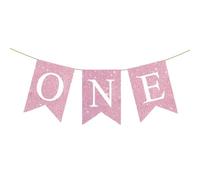 Drapeaux d'anniversaire élégants pour nourrissons - Bannières colorées en toile de jute - Bannières en toile de jute - Décoration de fête d'anniversaire