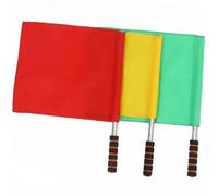 Drapeaux d'arbitre 3 pièces, drapeau de juge de ligne football haute visibilité avec poignée antidérapante pour événements football, volley-ball et sport, 36x45x35 cm