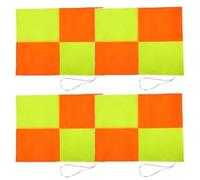 Drapeaux d'arbitre de football Lpitoy - 4 pièces - Taille 37x47,5 cm - Jaune et rouge - Pour terrain de football - Accessoires de match