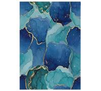 Drapeaux d'automne de jardin en marbre bleu feuille de thé, décoration d'automne pour la maison, décoration de maison, résistant aux intempéries, 71,1 x 101,6 cm