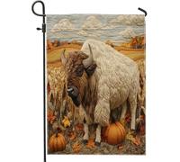 Drapeaux d'automne en toile de jute pour jardin, cour, cour, 30,5 x 45,7 cm, double face pour extérieur, citrouilles de campagne d'automne, petits drapeaux de maison, porche, pelouse, drapeaux