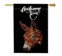 Drapeaux d'automne pour maison d'âne - 71,1 x 101,6 cm - Double face - Feuille d'automne - Art avant et arrière - Drapeaux verticaux en toile de jute pour animaux de compagnie - Décoration extérieure