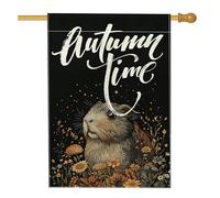 Drapeaux d'automne vintage pour maison de cochon d'Inde 71,1 x 101,6 cm pour l'extérieur, fleurs sauvages d'automne verticales standard en lin, drapeaux de maison, esthétiques, pittoresques pour cour