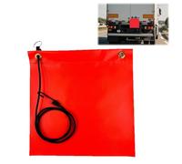 Drapeaux D'avertissement Rouges 30x30CM,Drapeaux Rouges Avec Corde En Caoutchouc,Drapeaux D'avertissement D'urgence Pour Le Transport,Pour Voiture,Caravane,Remorque,Porte-Vélos,Kiuiom