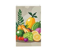 Drapeaux de 0,9 x 1,5 m, bannière double face pour fruits et légumes frais 200D, décoration lourde, drapeau de bienvenue avec œillets en laiton, drapeau de jardin pour mariage toutes saisons