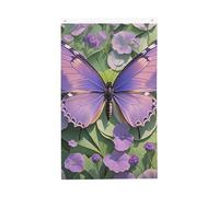 Drapeaux de 0,9 x 1,5 m double face - Beau drapeau artistique papillon violet 200d - Décoration lourde - Drapeau d'extérieur avec œillets en laiton - Drapeau de jardin pour mariage toutes saisons